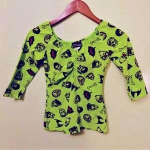 Pinup Girl Clothing monster print top! 9 years old but barely worn. #pinup